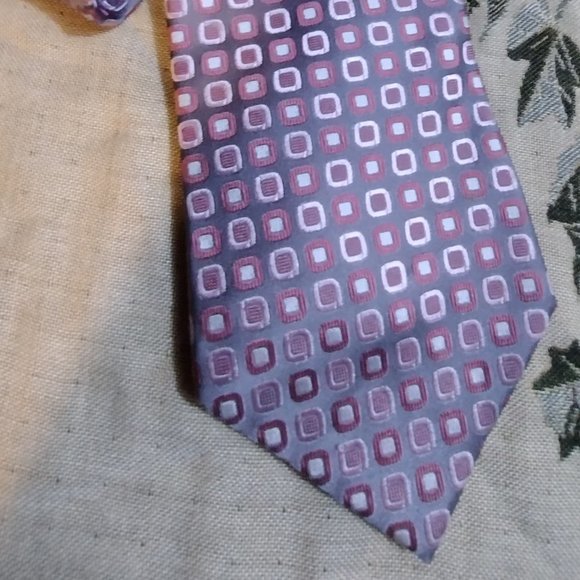 Alfani Other - Alfani || Grey Checkered Silk Tie